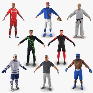 3D Sport Characters Collection model