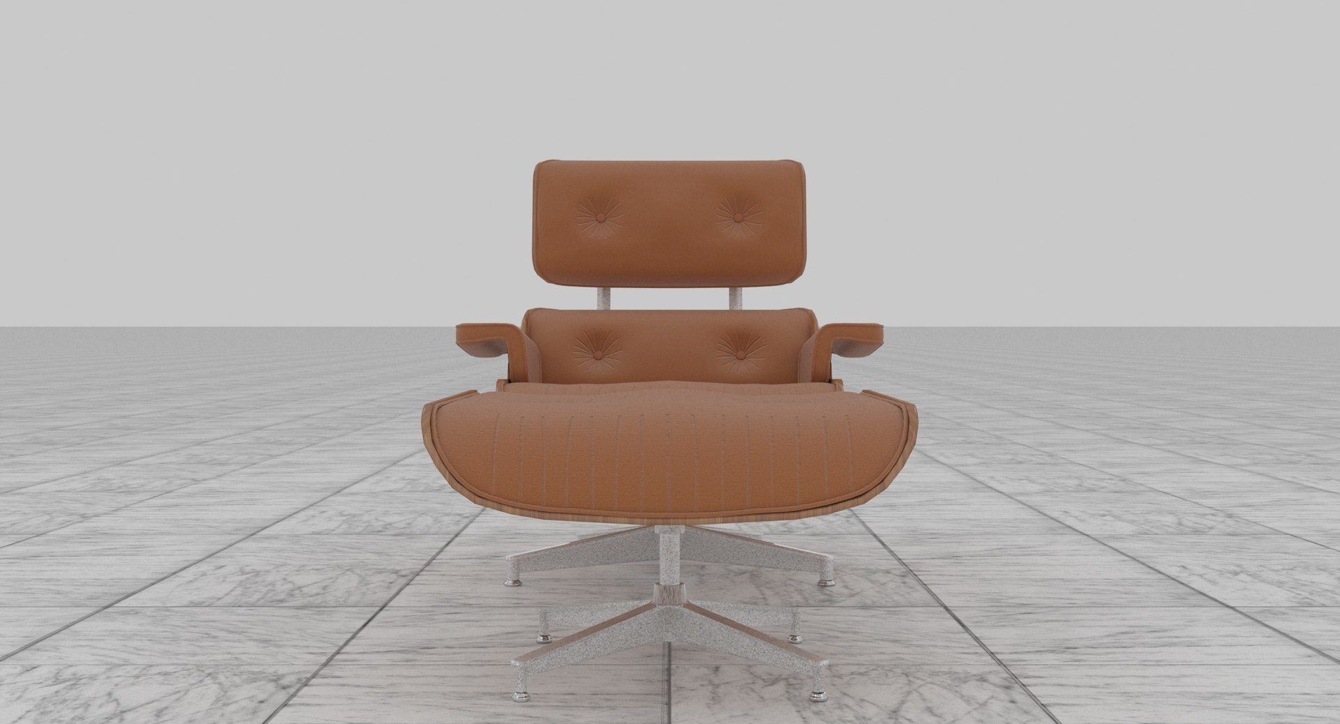 Eames Lounge Classic Chair And Ottoman Set Arancio Fabric Cherry ...
