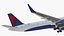 Delta Air Lines Boeing 757-300 with Cabin and Doors Rigged for Cinema 4D
