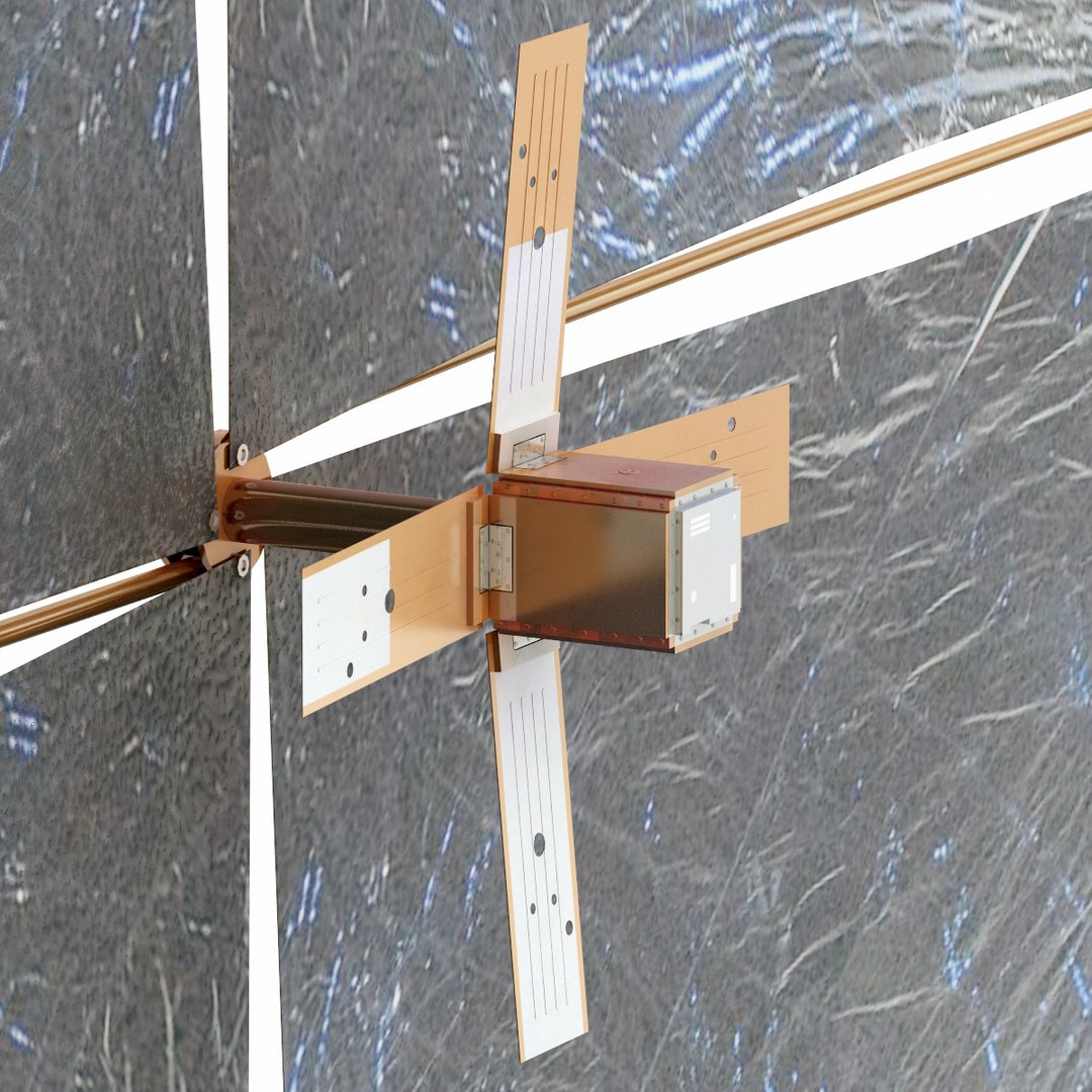 3d Satellite Nanosaild Model