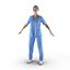 3d max asian female surgeon stained