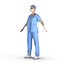 3d max asian female surgeon stained