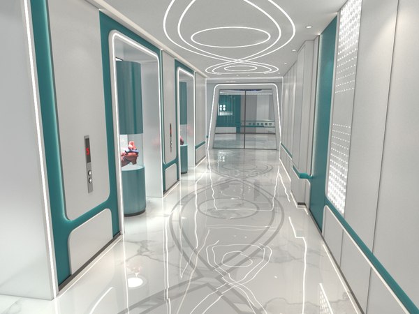 3D Hallway model - TurboSquid 2000290
