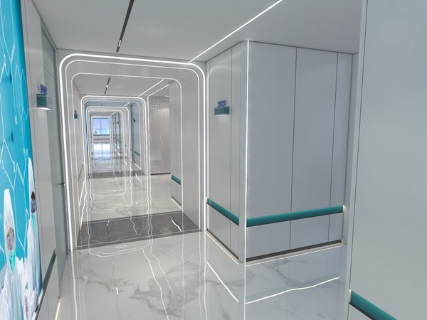 3D Hallway model - TurboSquid 2000290