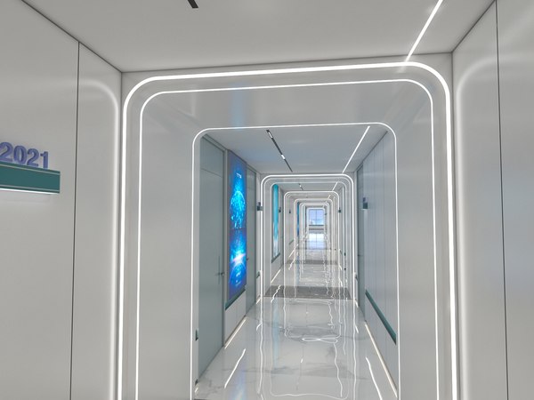 3D Hallway model - TurboSquid 2000290