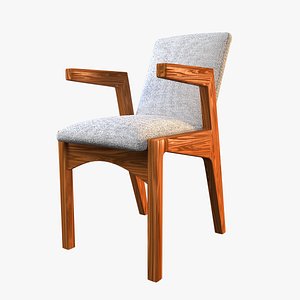 3D Modern Wood Chair