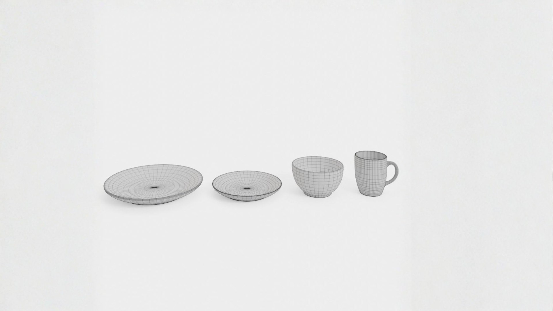 Tableware Crockery Set 3D Model - PBR Kitchenware Low-poly 3D model model https://p.turbosquid.com/ts-thumb/fh/F8ervZ/TU/wireframe1/png/1789476993/1920x1080/fit_q87/9e2aba297b49215e4abd275fdd2cdce5d69664f6/wireframe1.jpg
