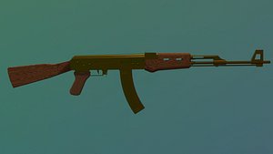 Ak-47 medium poly