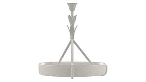 White Plaster Chandelier