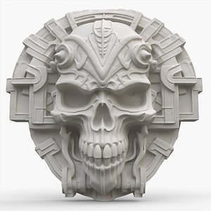 3D Techno Totem Skull 9
