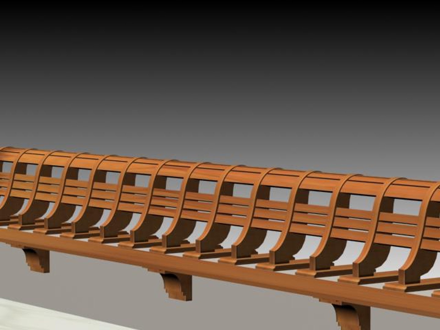 Houses Hand Rail 3d Model