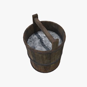 Medieval Wooden Bucket 3D model