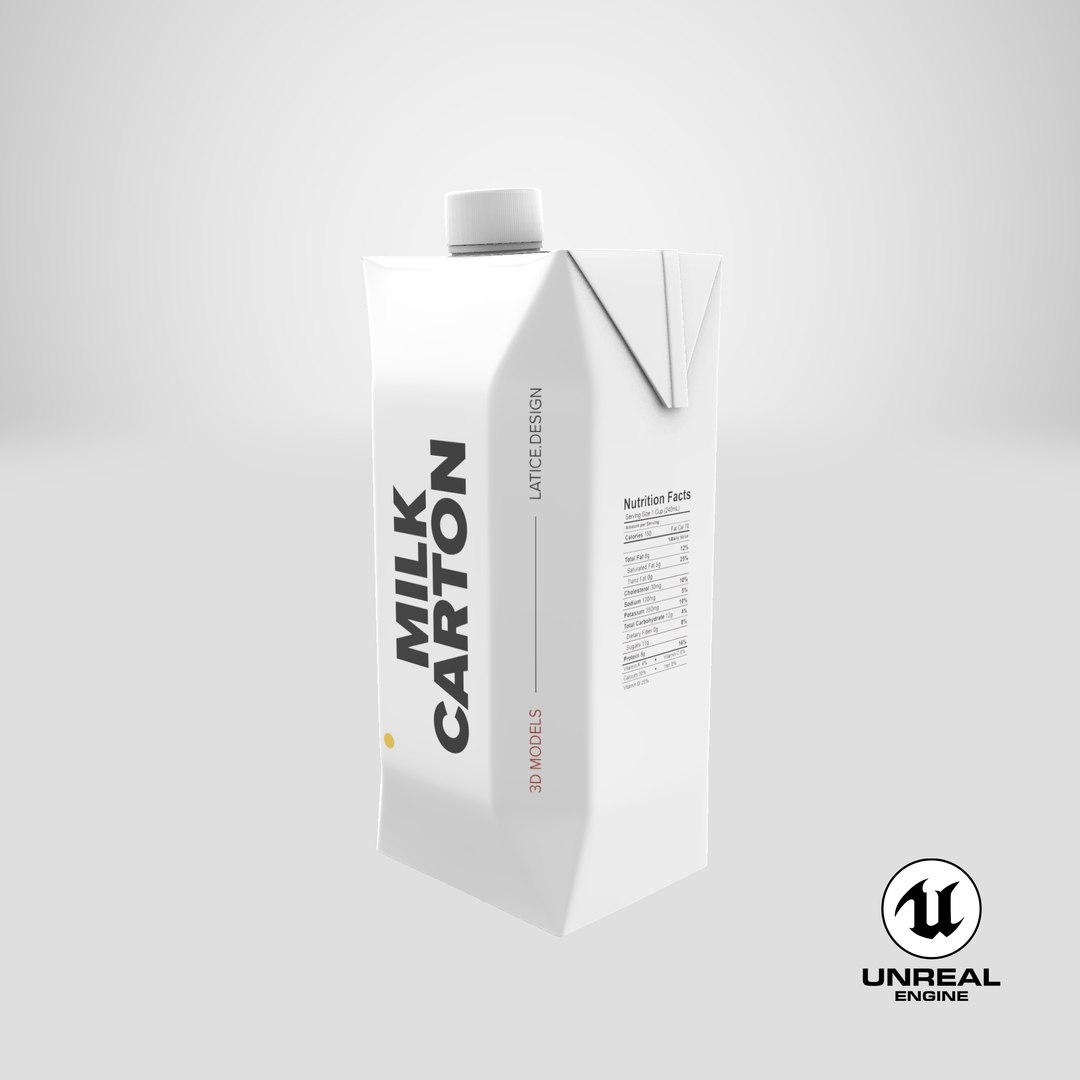3D milk carton model https://p.turbosquid.com/ts-thumb/fh/Pxqvmo/2BwTkzTb/stemcell_unreal_render/png/1564811903/1920x1080/fit_q87/ec09fda2c8a88d23e37fa44b0295a5a4c0aec85b/stemcell_unreal_render.jpg