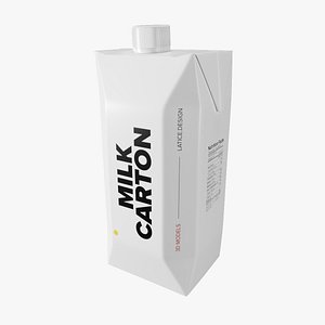 3D milk carton model