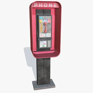 real old street payphone 3D model