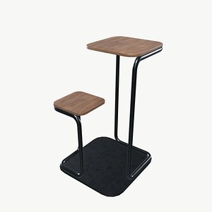 Wooden bar desk model