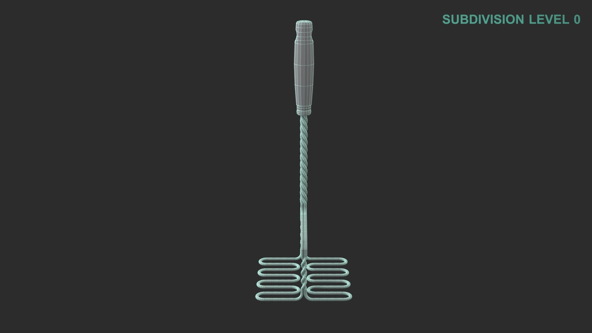 Potato Masher 3D https://p.turbosquid.com/ts-thumb/fh/UWS2Ng/BZ/wireframe0008/jpg/1658209464/1920x1080/fit_q87/157f0e6e8b83b486b574465468c7c56b4294628c/wireframe0008.jpg