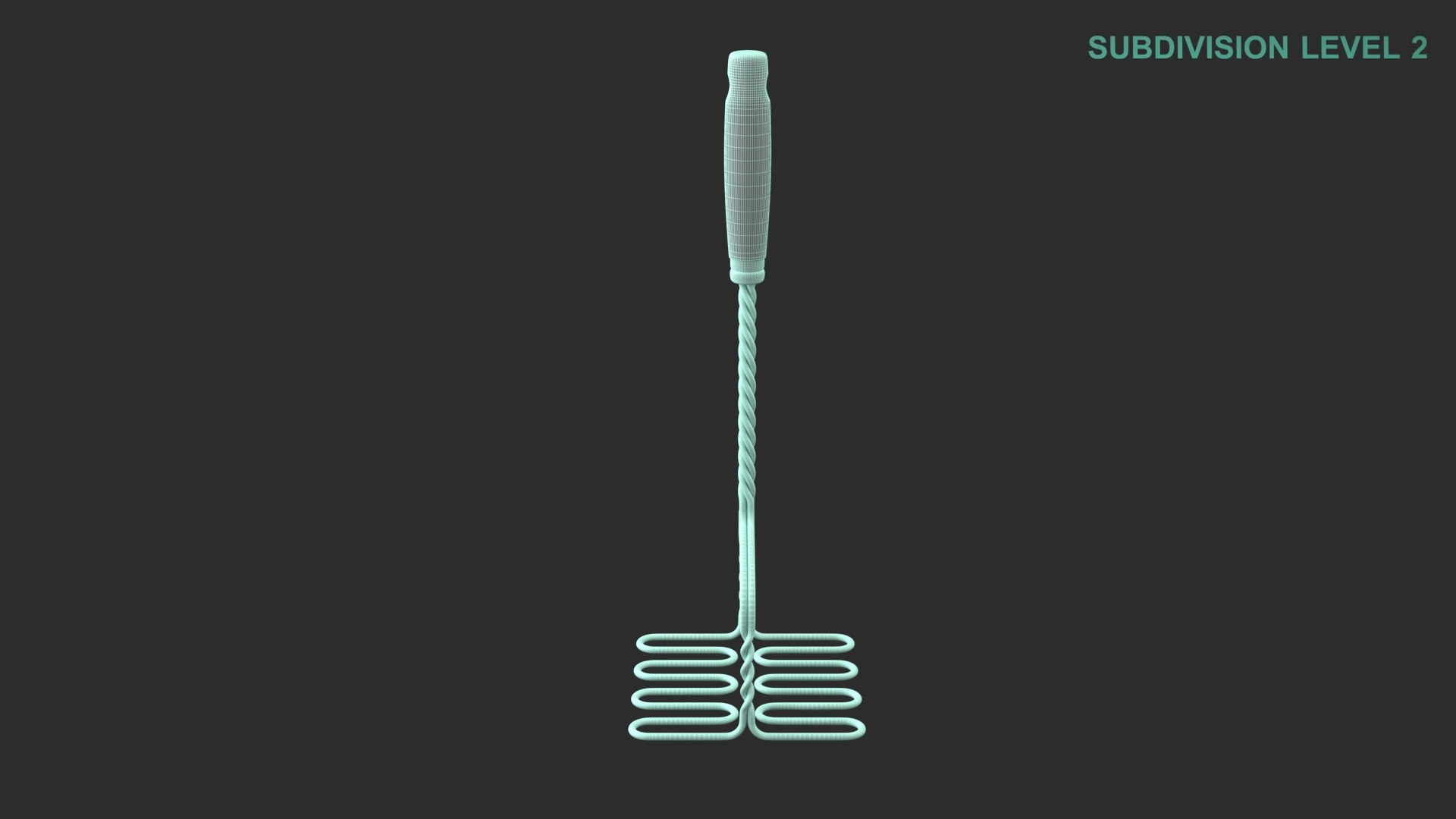 Potato Masher 3D https://p.turbosquid.com/ts-thumb/fh/UWS2Ng/Cy/wireframe0002/jpg/1658209462/1920x1080/fit_q87/bbfe8227b62c6b6bbc026b62f09a557000f38cf3/wireframe0002.jpg