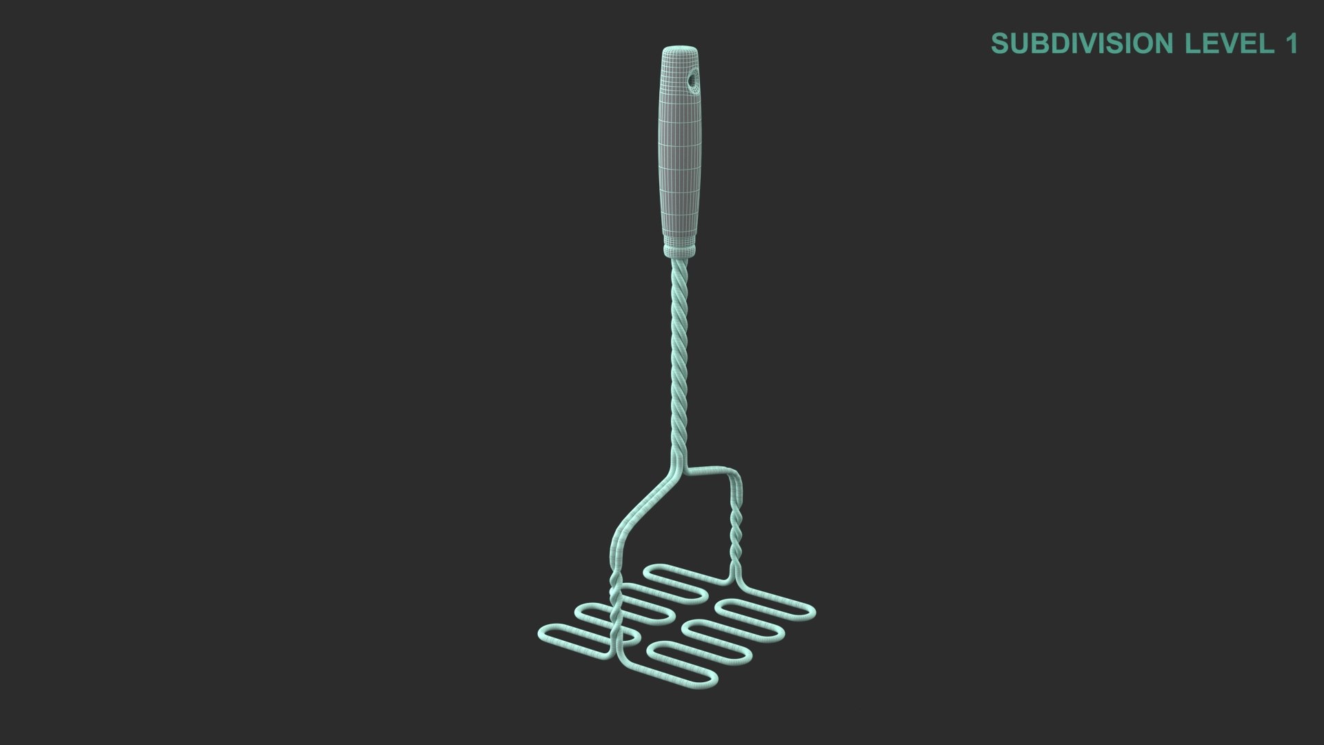 Potato Masher 3D https://p.turbosquid.com/ts-thumb/fh/UWS2Ng/Im/wireframe0004/jpg/1658209462/1920x1080/fit_q87/bae029df4b22011588d8c001d8cf9ad01aba19ad/wireframe0004.jpg