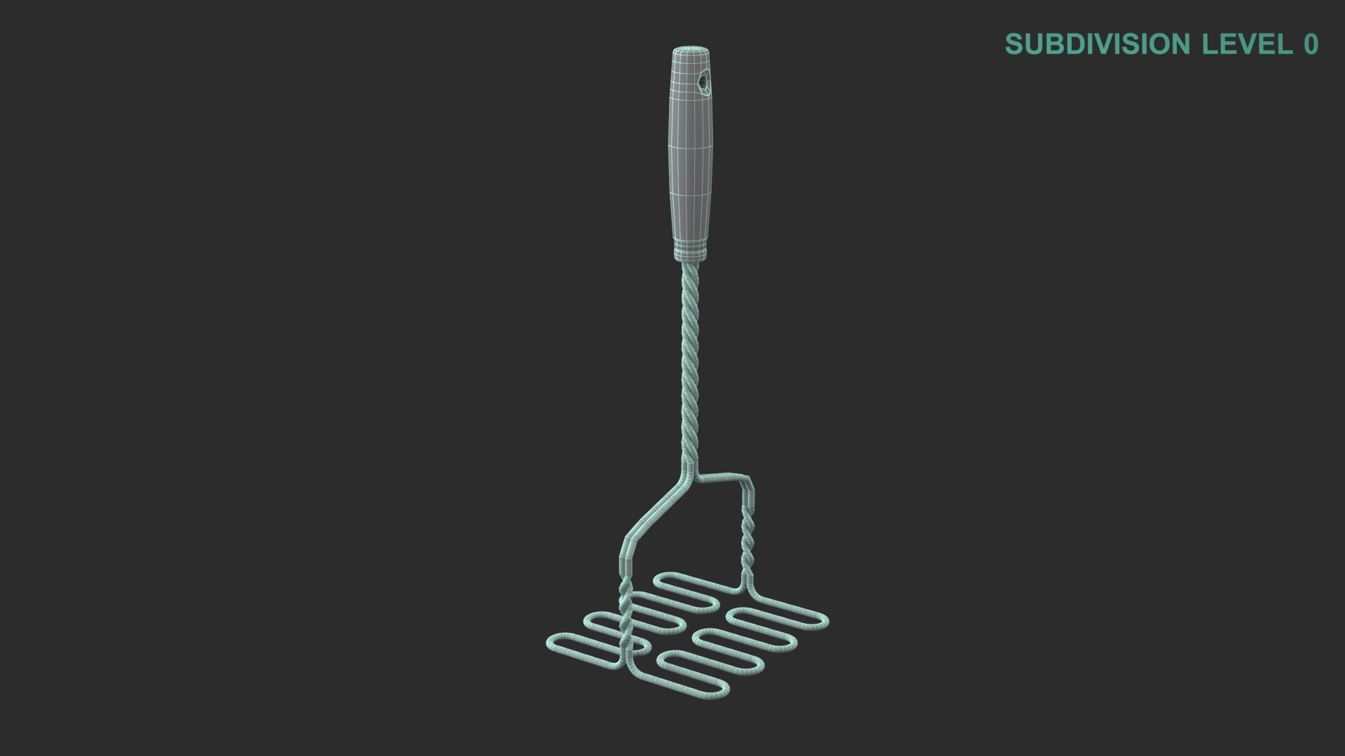 Potato Masher 3D https://p.turbosquid.com/ts-thumb/fh/UWS2Ng/ON/wireframe0007/jpg/1658209463/1920x1080/fit_q87/b8291080895266c0911a9cb4f5832e9033f03fcc/wireframe0007.jpg