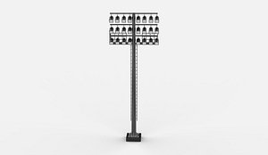 3D stadium lighting tower 3D model model