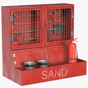 Fire Rescue Tools Storage with Tools 3D model