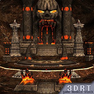 molten chasm dungeon 3d model