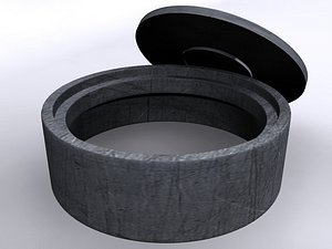 3d model manhole sewer hole