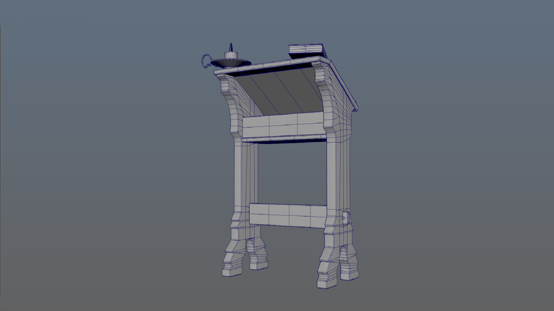 3D Stylized Fantasy Rack Table Shelf For Books And Blueprints PBR 3D ...