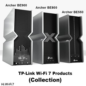 Wi-Fi 7 TP LINK Router Model - Collection - 3D