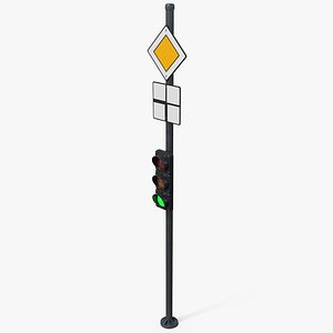 Traffic Light Pole 3D model