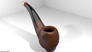 3D model bent pipe smoking