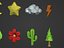 Low Poly Cartoon Icons Pack