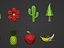 Low Poly Cartoon Icons Pack
