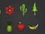 Low Poly Cartoon Icons Pack