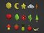 Low Poly Cartoon Icons Pack
