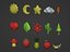 Low Poly Cartoon Icons Pack