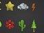 Low Poly Cartoon Icons Pack
