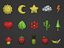Low Poly Cartoon Icons Pack