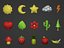 Low Poly Cartoon Icons Pack