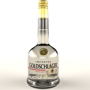 GoldSchlager Schnapps Liqueur Alcohol Bottle 3D model