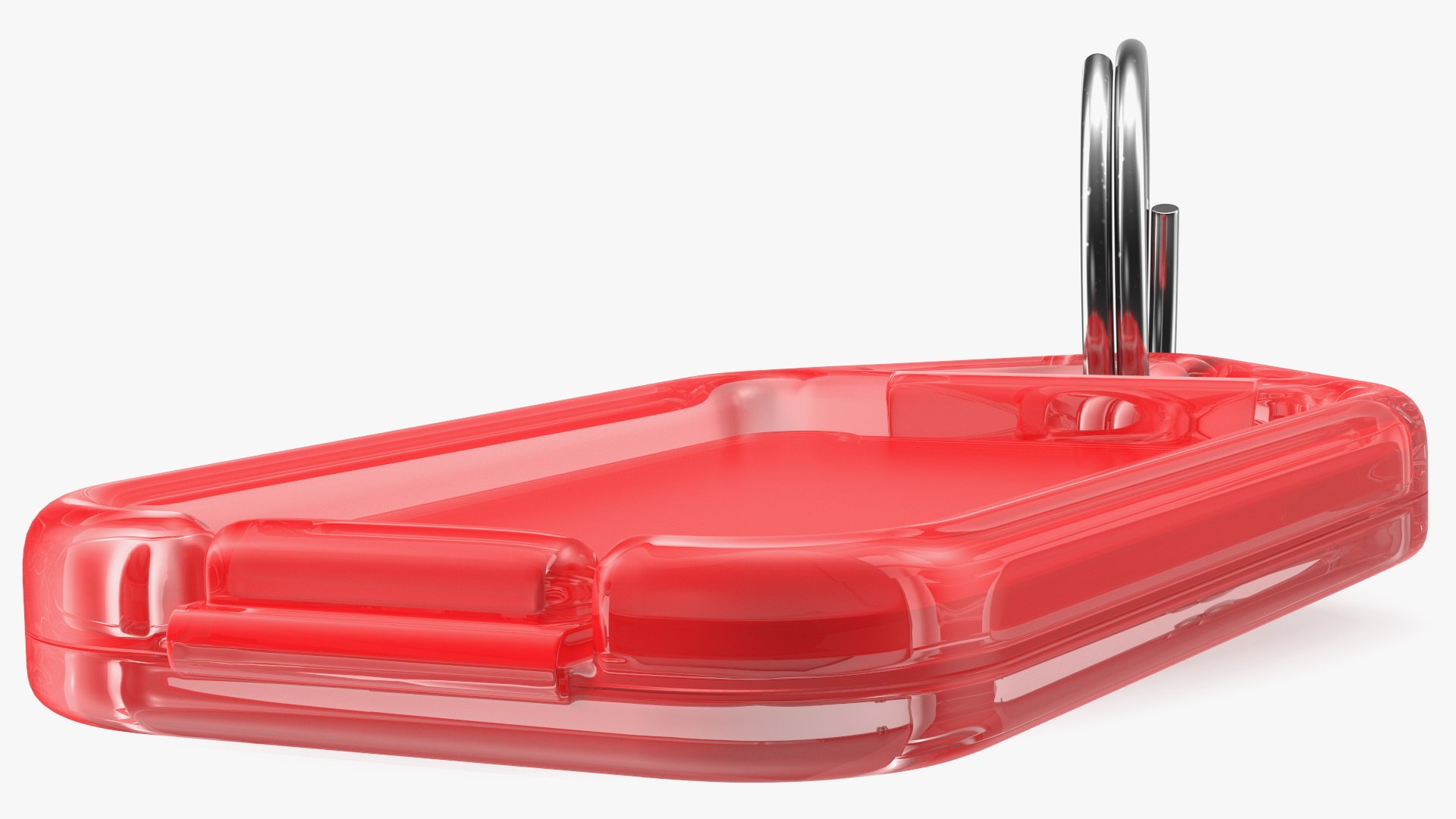 3D Kevron Plastic Key Tag Red Open TurboSquid 1781637