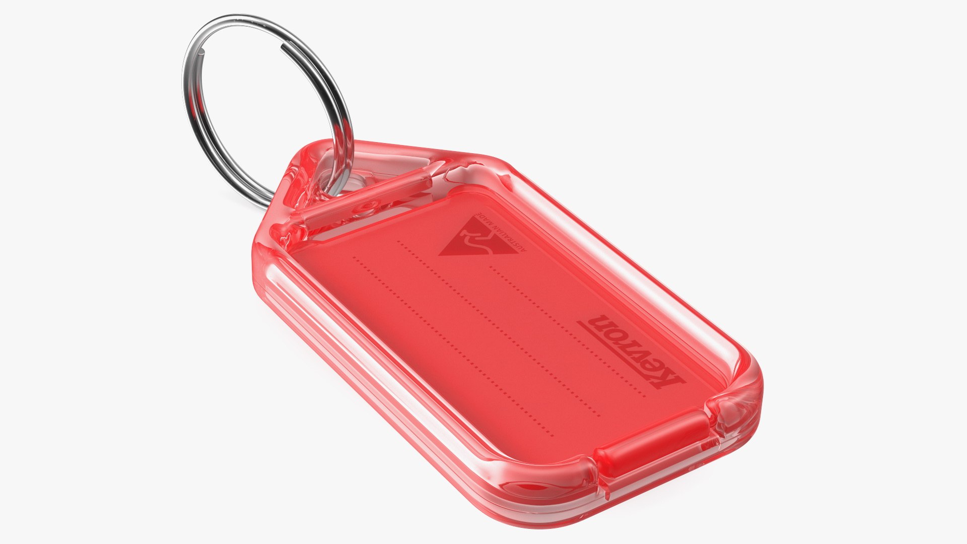3D Kevron Plastic Key Tag Red Open TurboSquid 1781637