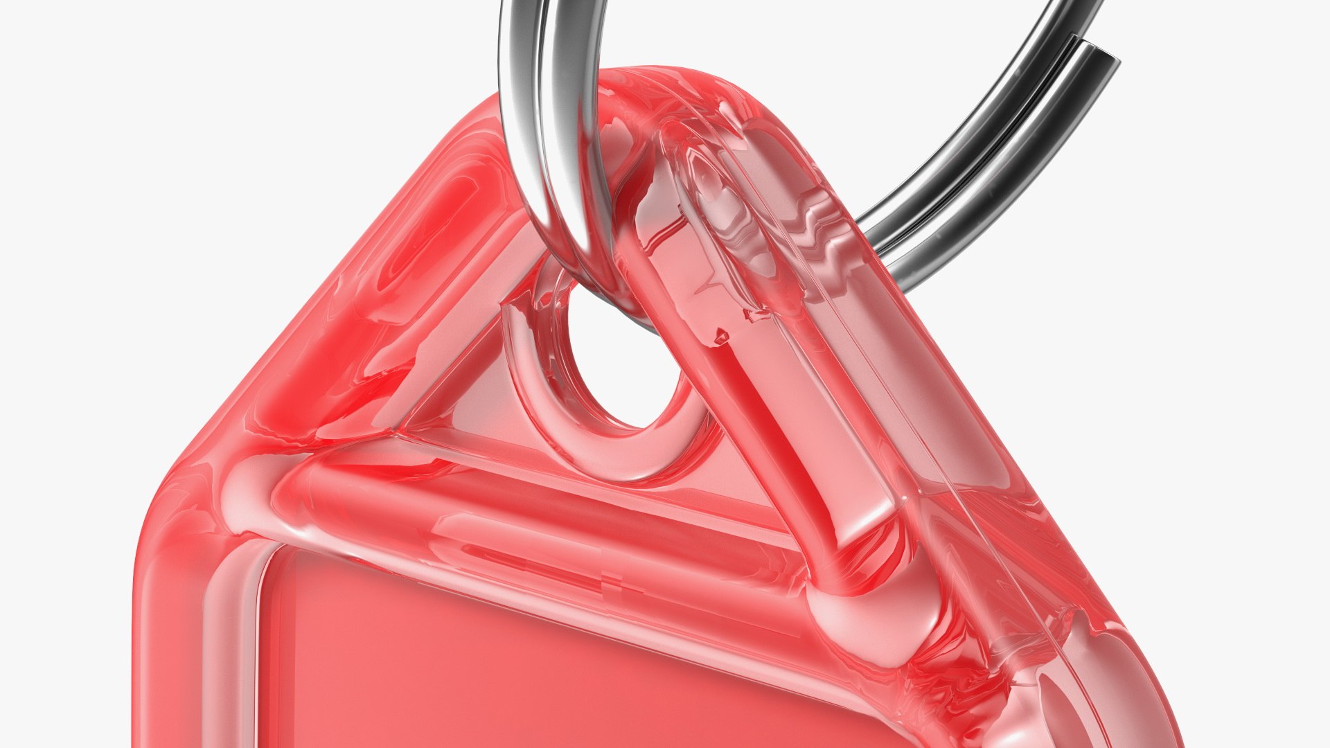 3D Kevron Plastic Key Tag Red Open TurboSquid 1781637