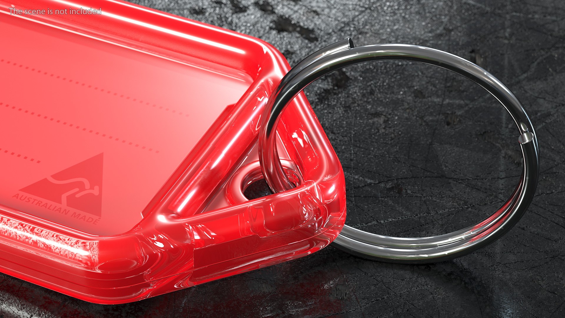 3D Kevron Plastic Key Tag Red Open TurboSquid 1781637