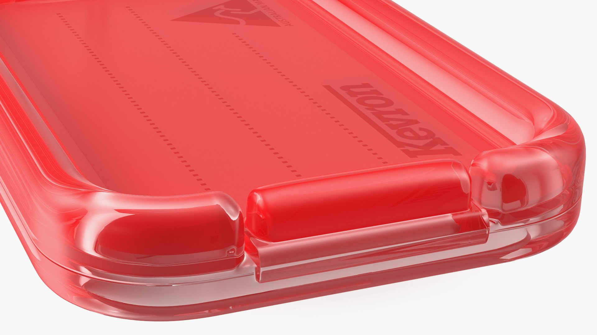 3D Kevron Plastic Key Tag Red Open TurboSquid 1781637