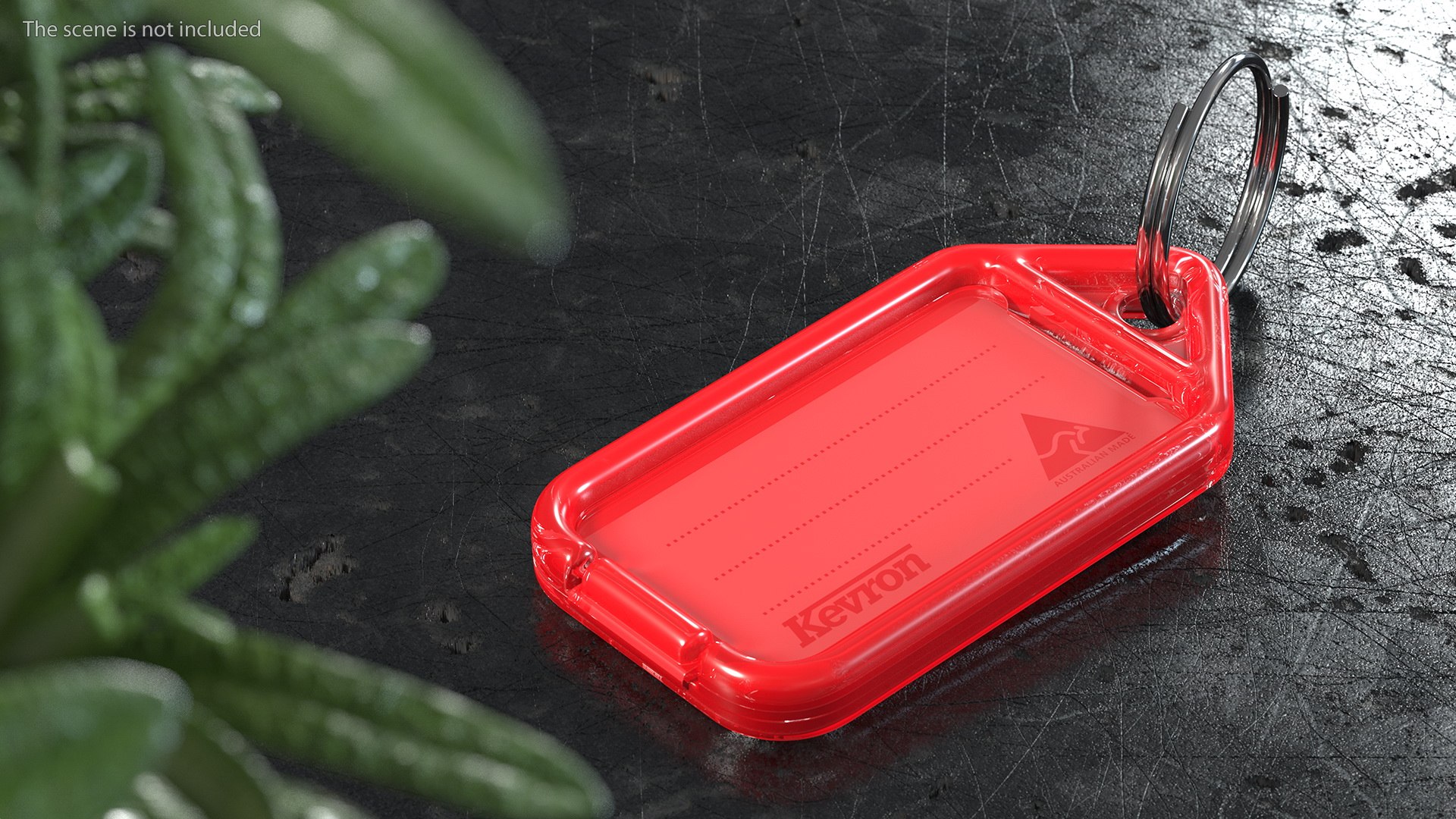 3D Kevron Plastic Key Tag Red Open TurboSquid 1781637