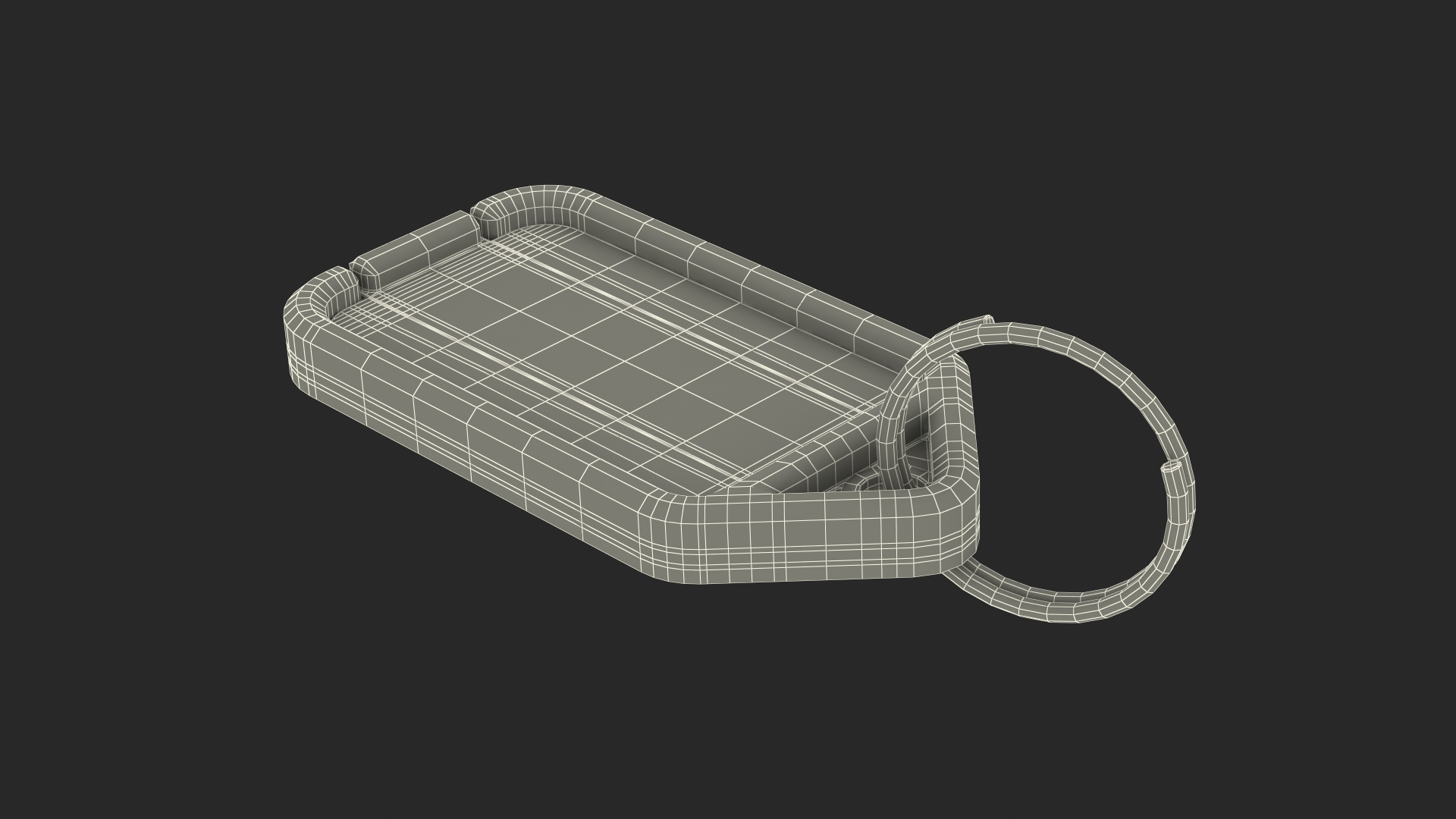 3D Kevron Plastic Key Tag Red Open TurboSquid 1781637