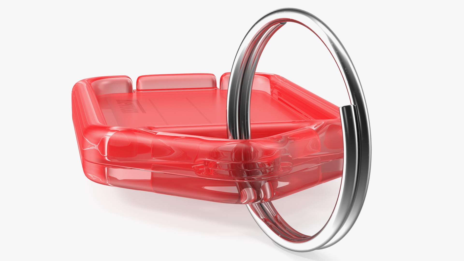 3D Kevron Plastic Key Tag Red Open TurboSquid 1781637