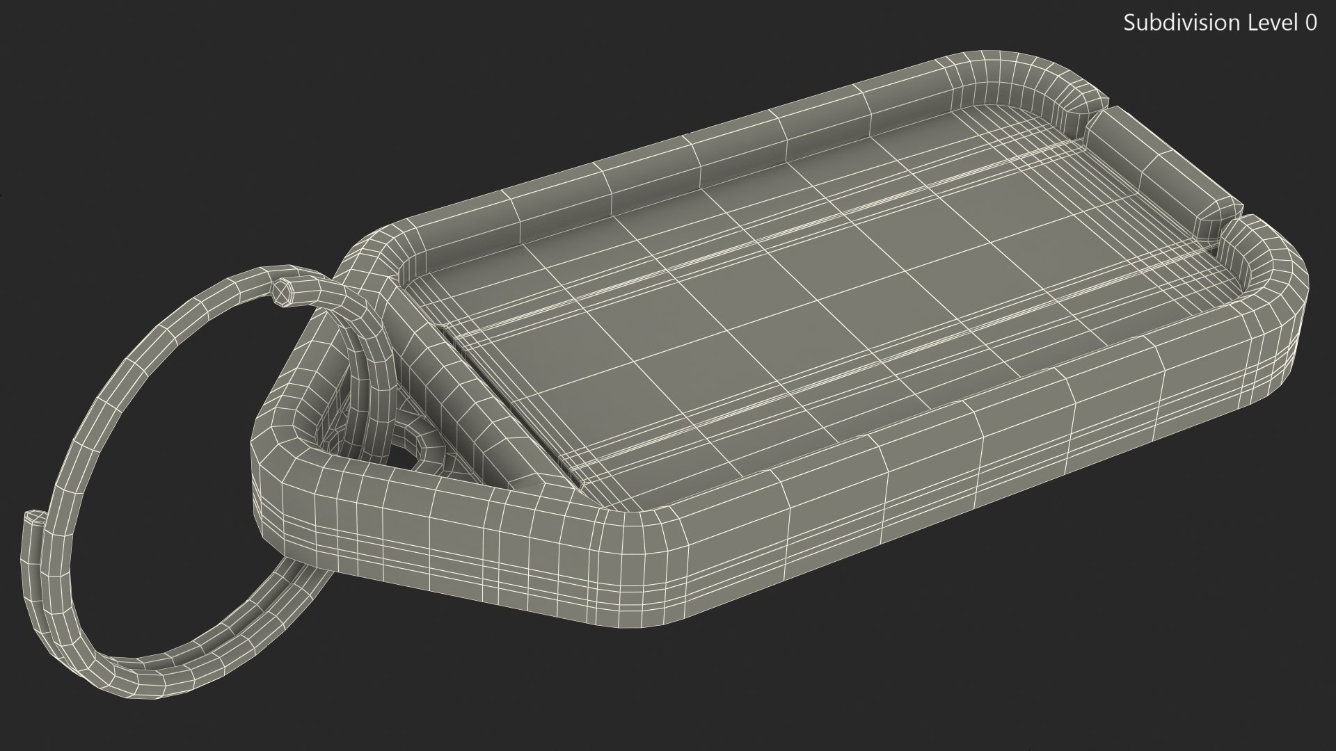 3D Kevron Plastic Key Tag Red Open TurboSquid 1781637